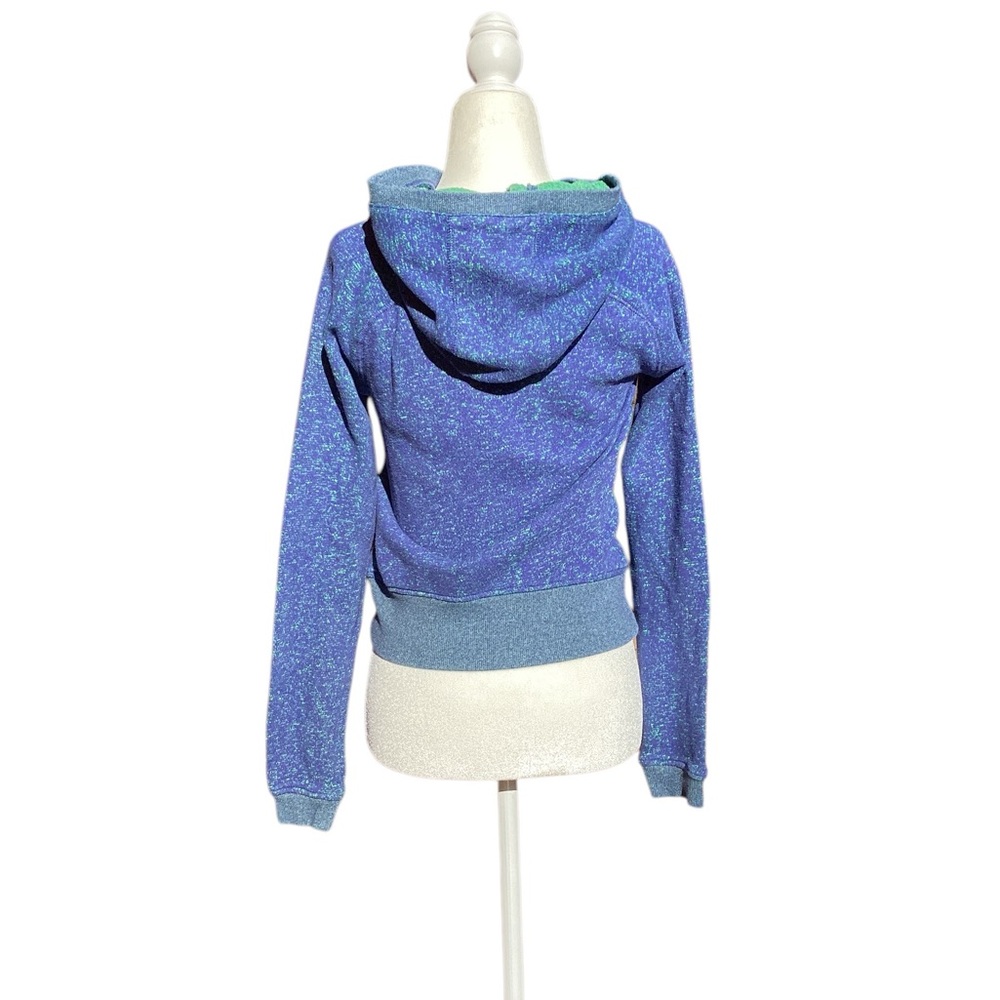 Blue Hurley Zip-Up Hoodie marbled blue and green - Picture 7 of 8